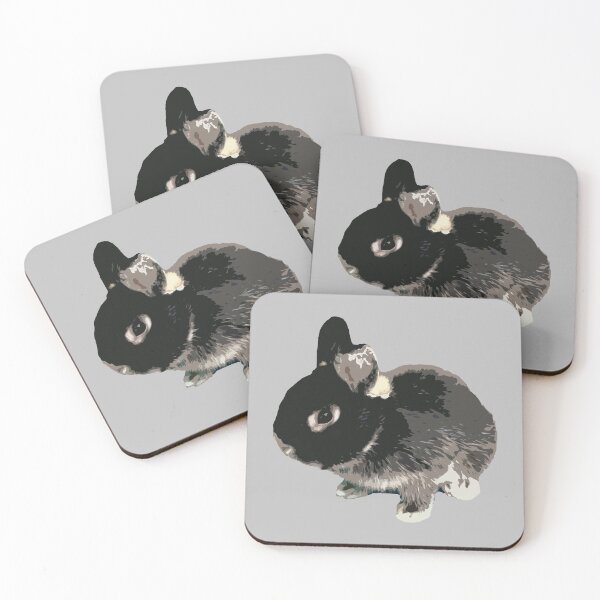 Item preview, Tiny Black Otter Netherland Dwarf Rabbit Bunny designed and sold by wigobun.