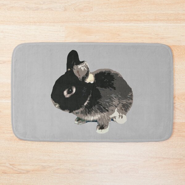 Item preview, Tiny Black Otter Netherland Dwarf Rabbit Bunny designed and sold by wigobun.