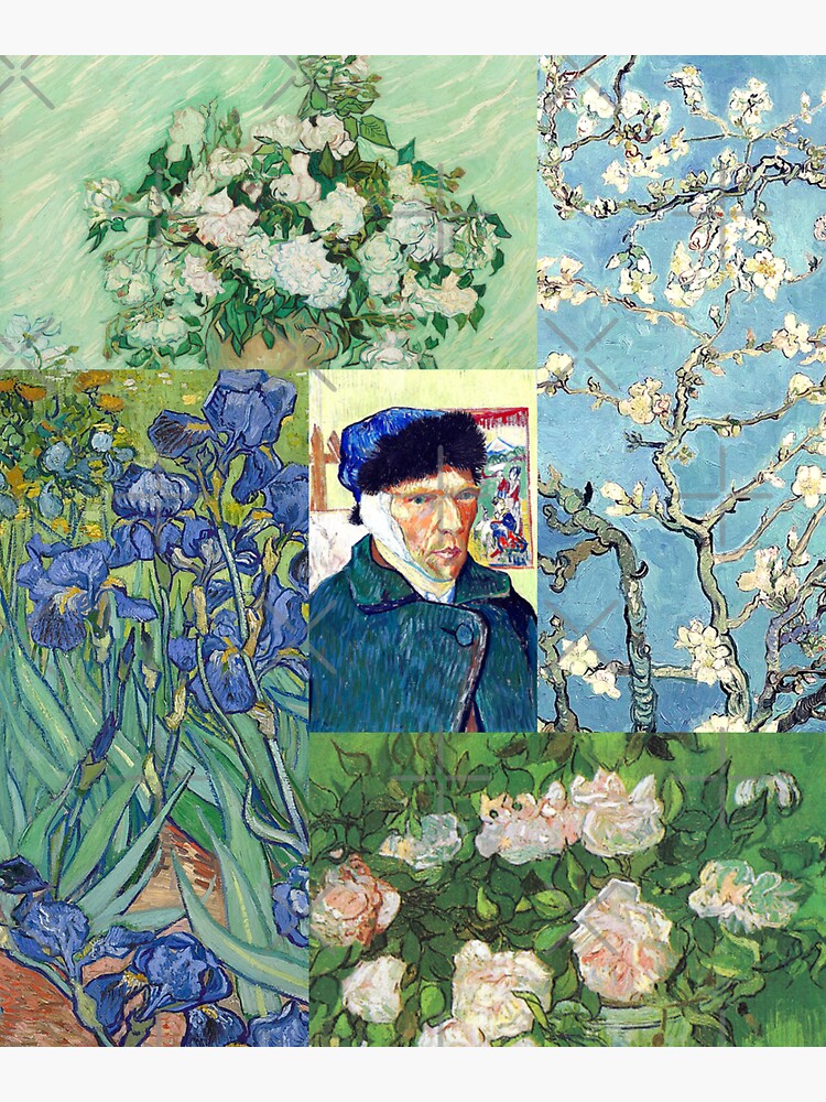 "Collage of Famous paintings by Famous Painter Vincent Van Gogh" Sticker for Sale by Bozebal