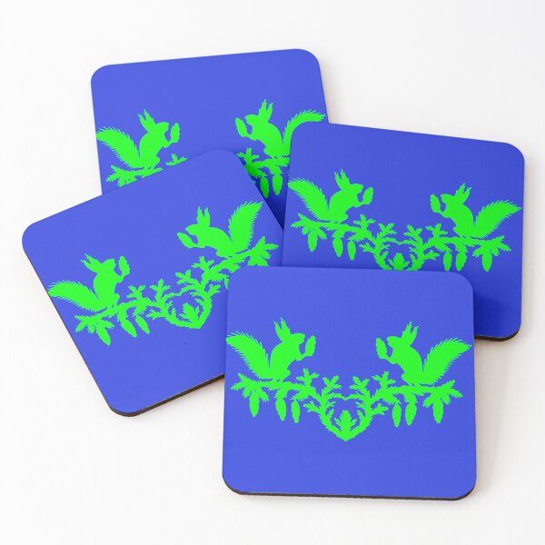 Item preview, Fairytale Germany ornament birds flowers roosters silhouette neon green designed and sold by G-M-Designs.