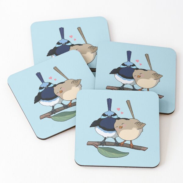 Item preview, Cute Cartoon Fairy Wrens Couple designed and sold by Jazznote.