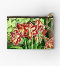 Amaryllis Watercolor Illustration Studio Pouch