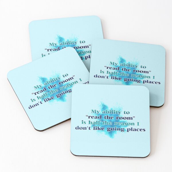 Item preview, "Read the room" quote in aqua/blue designed and sold by JadeRyder.