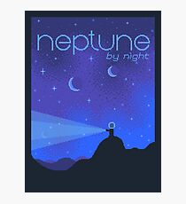 NEPTUNE Space Tourism Travel Poster Photographic Print