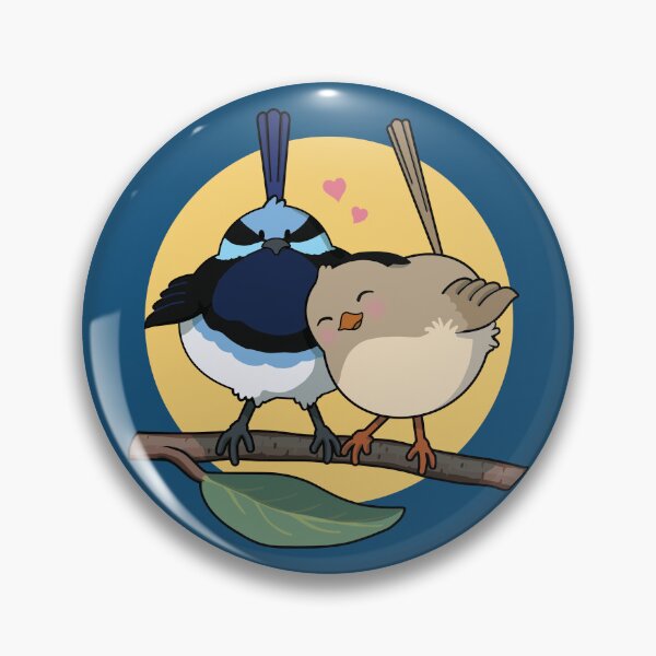 Item preview, Cute Cartoon Fairy Wrens with Sun designed and sold by Jazznote.