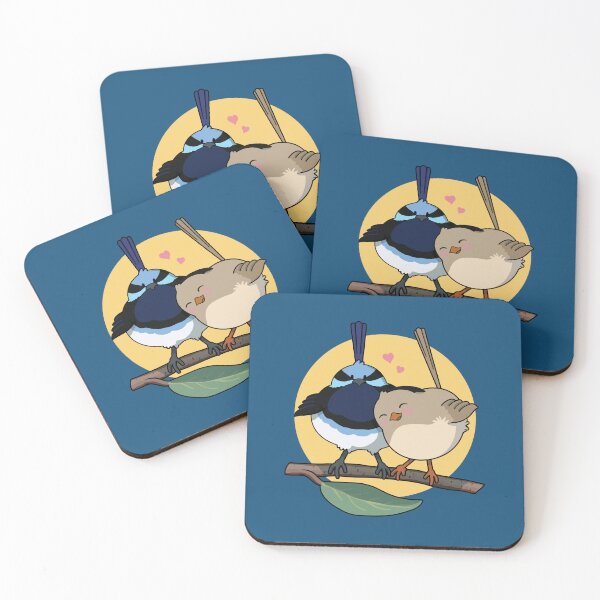 Item preview, Cute Cartoon Fairy Wrens with Sun designed and sold by Jazznote.
