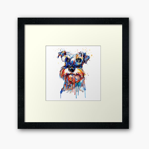 Schnauzer Head Framed Art Print