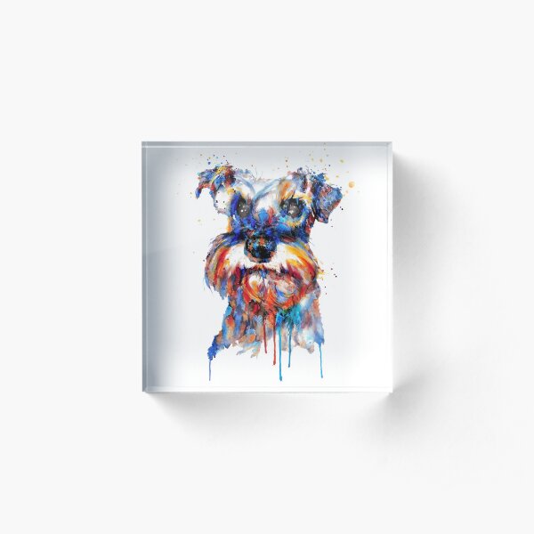 Schnauzer Head Acrylic Block