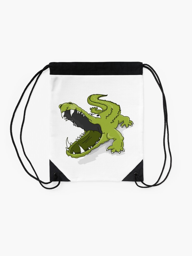 Mochila saco «Boca de cocodrilo cocodrilo verde de dibujos animados  abierta» de killslammer | Redbubble