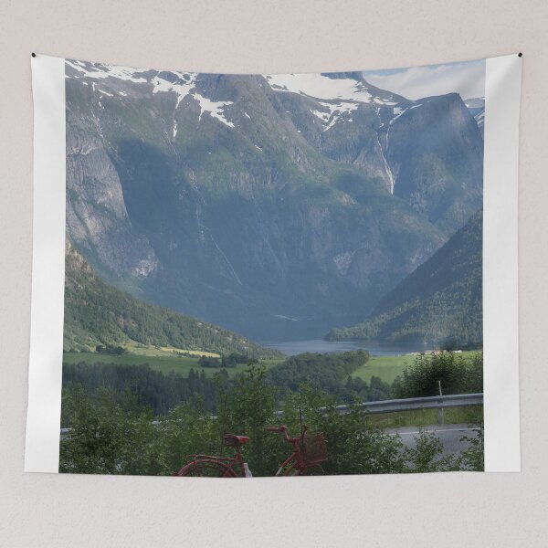 Item preview, Wonderful landscapes in Norway. Blooming colorful lupine flowers in Norway in the wild grass. Blur background. Summer cloudy day(vertical) designed and sold by Maurizio Fabbroni.