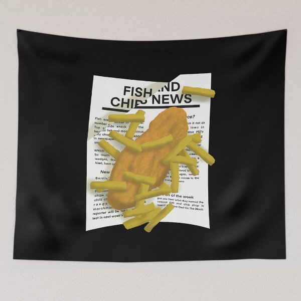 Item preview, Fish And Chips In Newspaper designed and sold by Funful.
