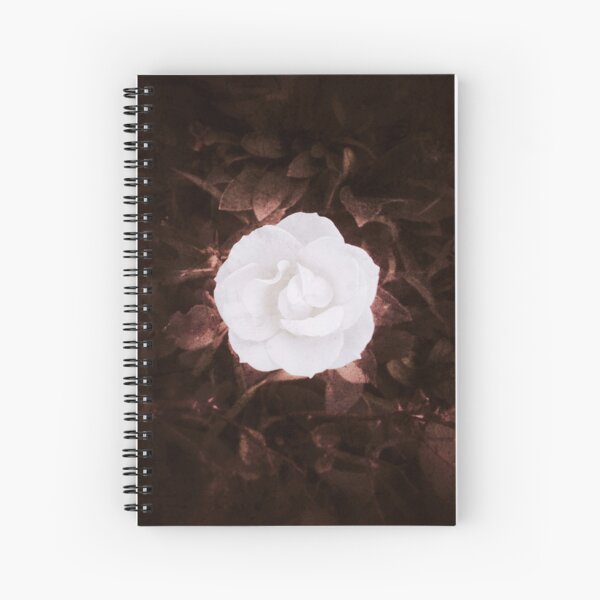 Rose blanche, romantique Cahier à spirale