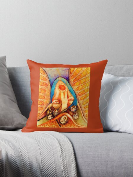 La caida del ángel Throw Pillow