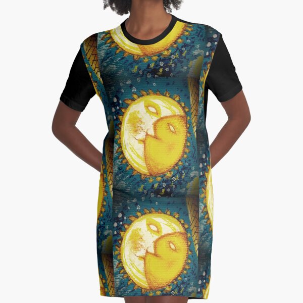 Shining sun Graphic T-Shirt Dress