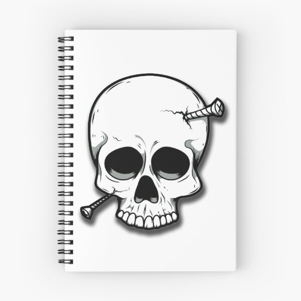 Item preview, Black Effected Pinned White Skull designed and sold by Milorad Brmbota.