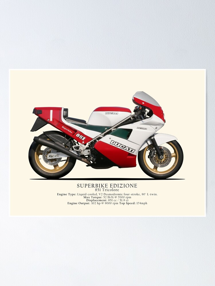 851 Tricolore Superbike Poster for Sale by rogue-design