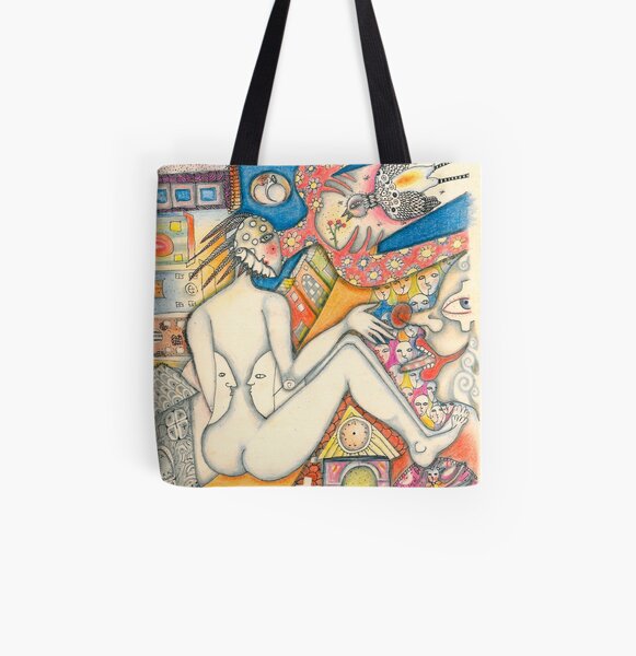 Poesía Bolsa estampada de tela
