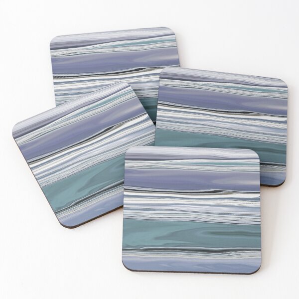 Item preview, Ocean Abstract Horizontal Stripes Beachy Vibes Beach House Décor Art 12 of 20  designed and sold by Beachy.