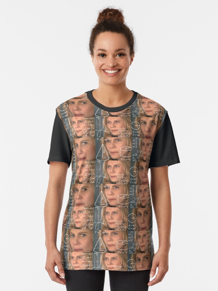 Alternate view of Confused math lady meme Graphic T-Shirt