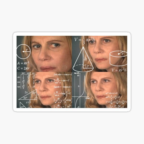 Confused math lady meme Art Board Print for Sale by richterr