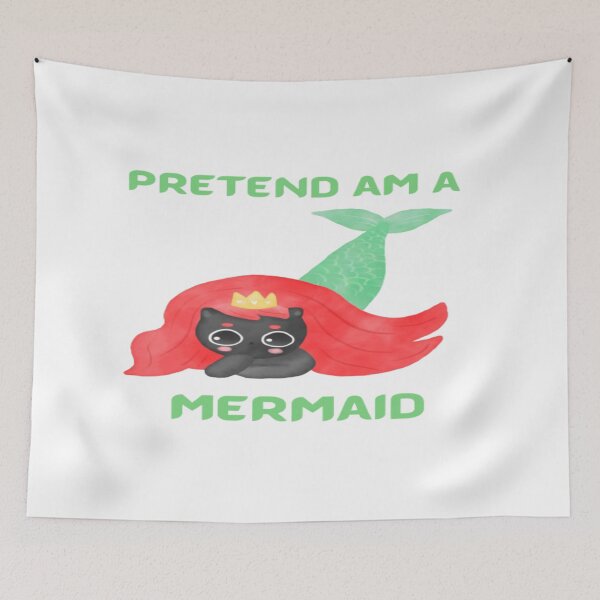 Item preview, funny cute Pretend im a mermaid cat designed and sold by Cameron Carter.