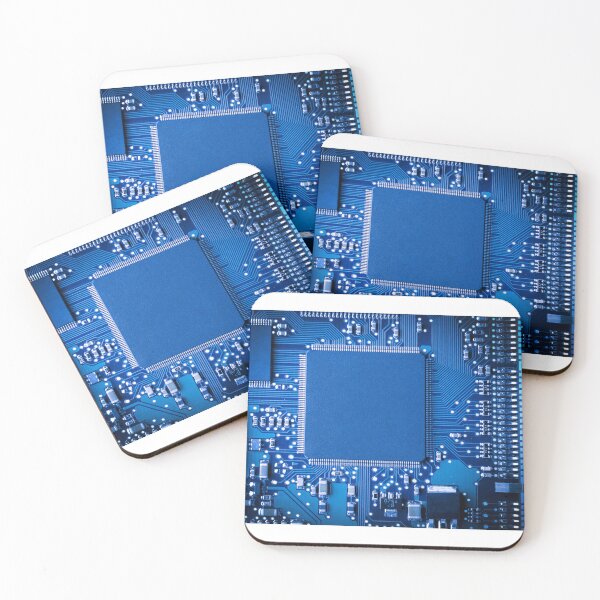 Item preview, Blue Printed Circuit Board PCB trace lines technology art designed and sold by EngineersArt.