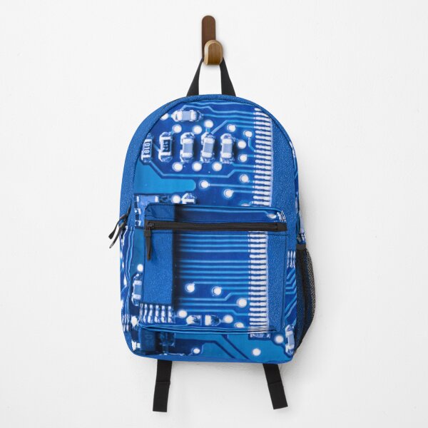 Item preview, Blue Printed Circuit Board PCB trace lines technology art designed and sold by EngineersArt.