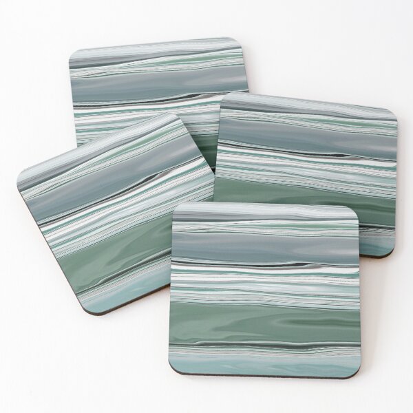 Item preview, Ocean Abstract Horizontal Stripes Beachy Vibes Beach House Décor Art 14 of 20  designed and sold by Beachy.
