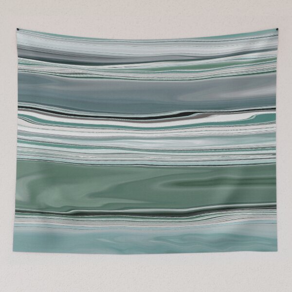 Item preview, Ocean Abstract Horizontal Stripes Beachy Vibes Beach House Décor Art 14 of 20  designed and sold by Beachy.