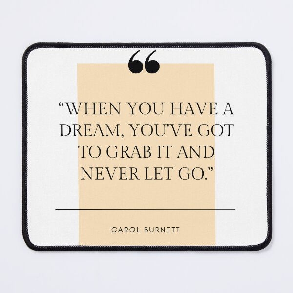 Item preview, Carol Burnett Quote designed and sold by Swimerch.