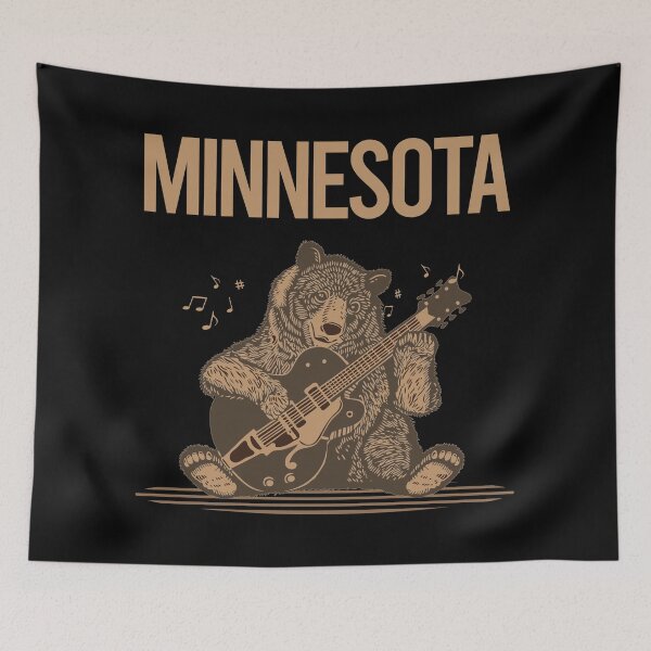 Item preview, Bear With Guitar Minnesota designed and sold by BloodMoneyTwit.