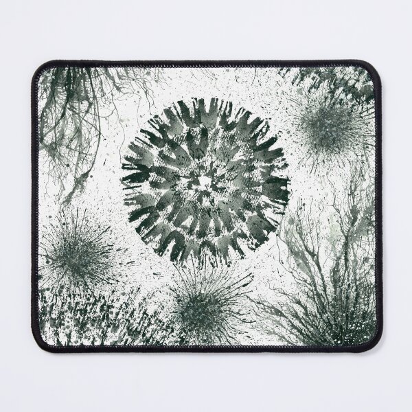 Item preview, Insights From The Infinite Intelligence #657 New Age 5D Grayscale Monotone Black And White Bw OOAK Hand-painted Original Abstract Painting Inspired By Neuroscience Biology Pollen Covid 19 Corona Virus designed and sold by Rainbow Artist Orlando L.