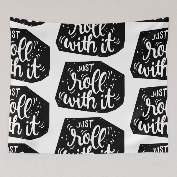 Item preview, Just roll with it - Black designed and sold by Miruna Illustration.