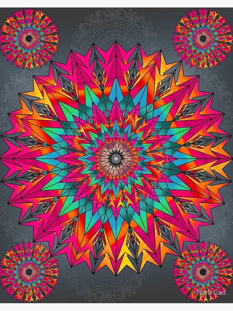 Mandala Effect Series, Mandala Printed Design