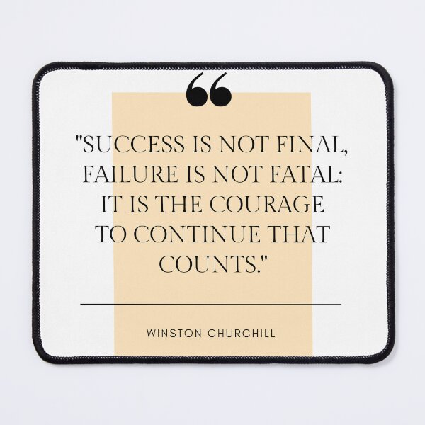 Item preview, Winston Churchill Success Quote designed and sold by Swimerch.