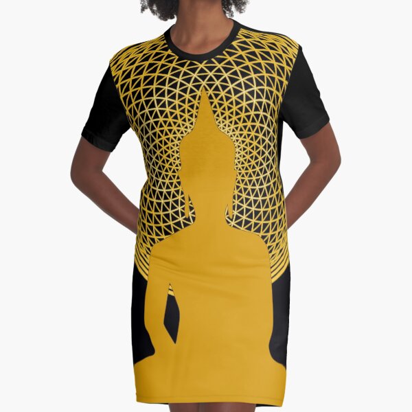 Buddha Meditation Graphic T-Shirt Dress