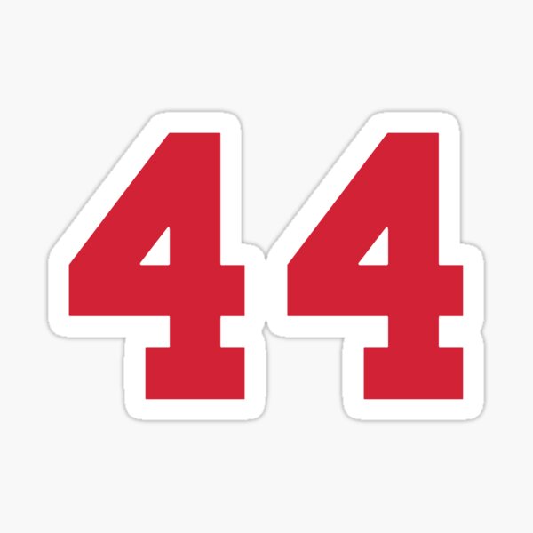 Hank Aaron Number 44 Jersey Atlanta Braves Inspired Sticker by