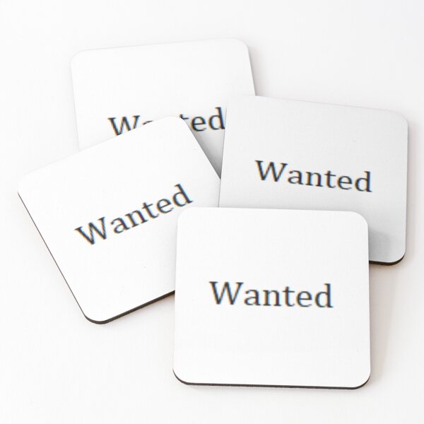 Wanted #Wanted Coasters (Set of 4)