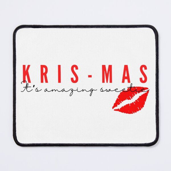Item preview, Red and white Christmas Kris-mas text designed and sold by SoftBlushSarah.