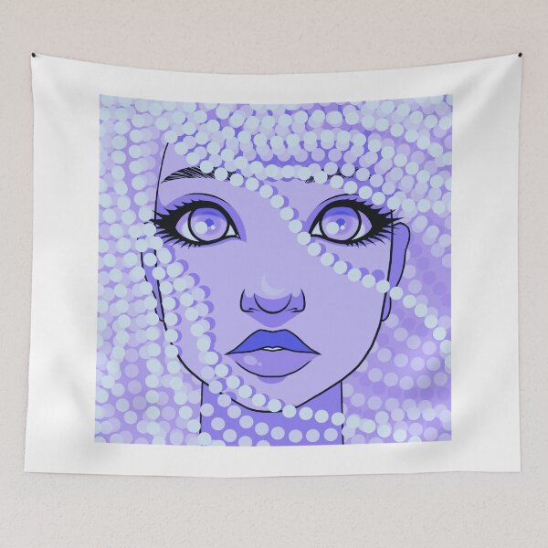 Item preview, Cute Purple Girl Face Drawing designed and sold by Dven-Clothes.