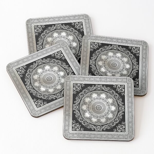 Item preview, Baroque Ornate Cream and Black Greek Key designed and sold by Yiorgos Designs.