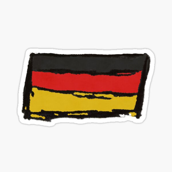 Flag of Germany Rough Sketch Sticker