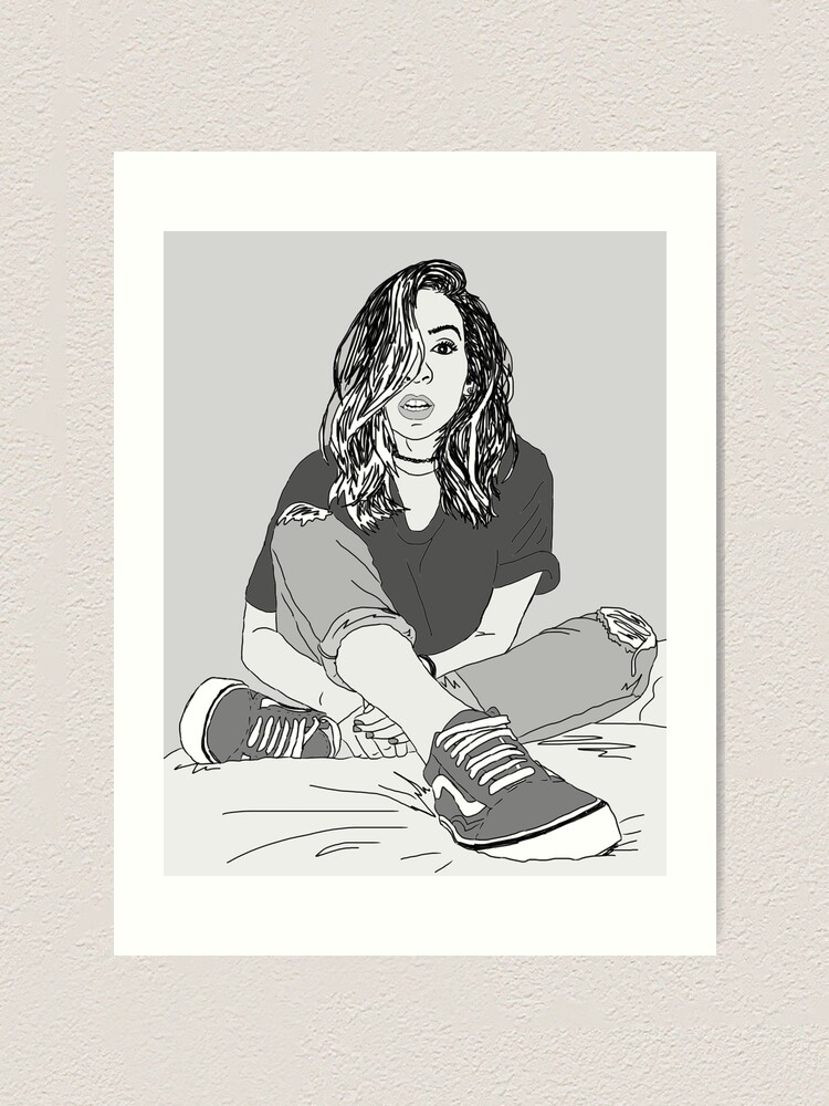 Alternate view of The Gabbie Show line drawing Art Print. 