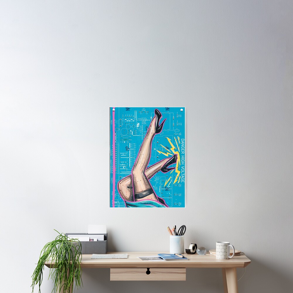 “High Voltage Leg Show " Poster by thomasjart | Redbubble