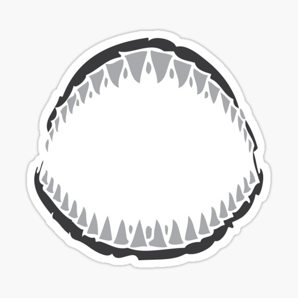 Download Shark Mouth Stickers | Redbubble