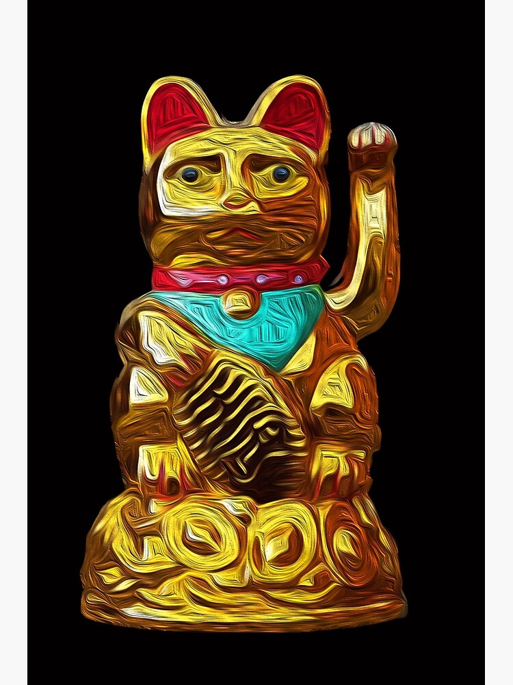 Disover Chinese/Japanese Lucky Cat -- Maneki Neko Premium Matte Vertical Poster