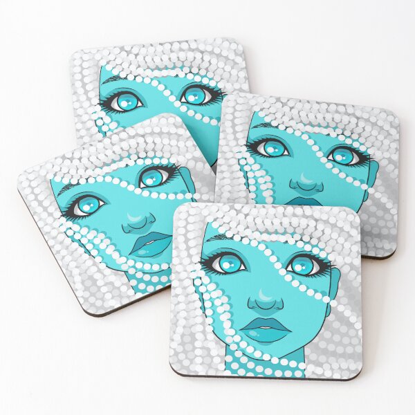 Item preview, Cute Turquoise Girl Face Drawing designed and sold by Dven-Clothes.