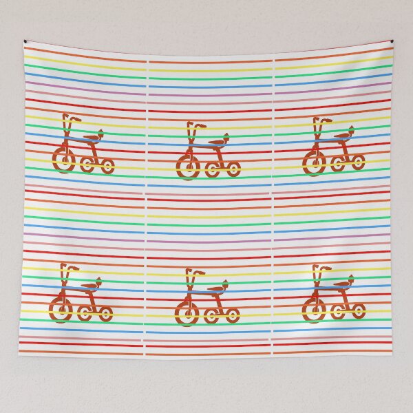Item preview, Bike stripes- Tricycle- Kids Throw blankets pillows designed and sold by ZoesAttic.