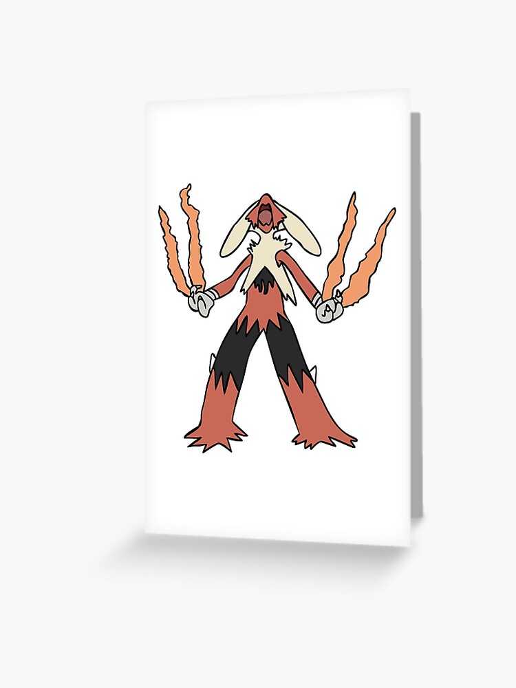 Mega Blaziken Greeting Card By Pokwisy Redbubble