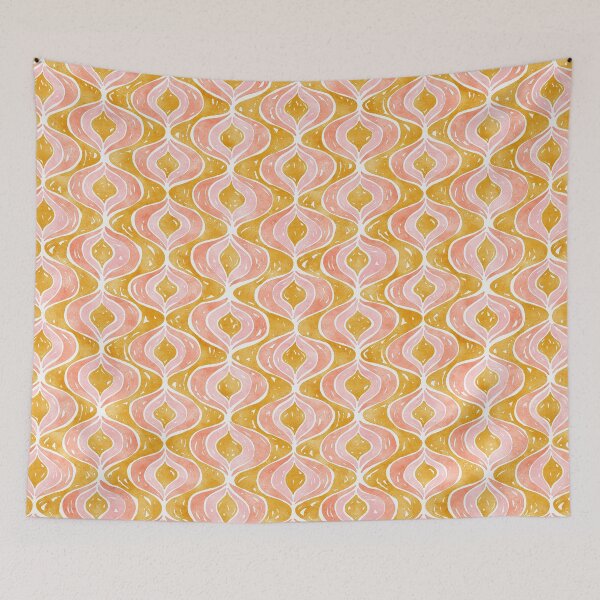 Item preview, Geometric Teardrop Pattern | Coral designed and sold by RebeccaFlaherty.